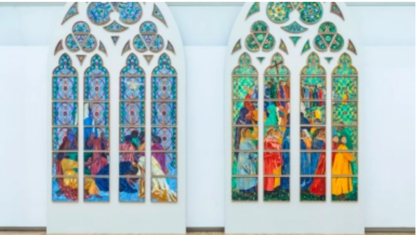 Claire Tabouret’s stained glass window designs