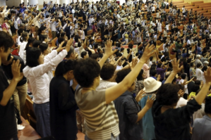 File photo: Korean Christians pray at a church.
