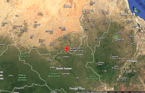 Location of Ajuang Thok Refugee Camp in South Sudan.