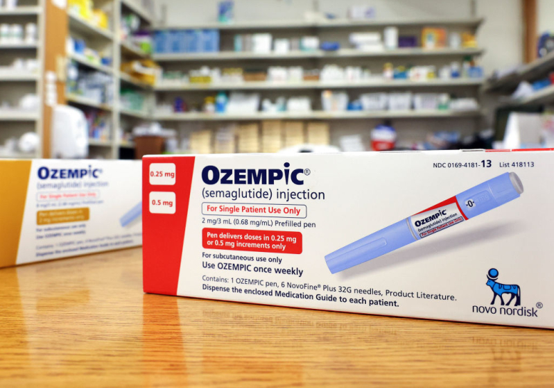 An Ozempic package is shown. New research indicates that many patients regain weight and lose related health benefits within months after stopping popular GLP-1 weight-loss medications.