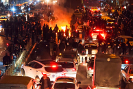 TEHRAN, IRAN - JANUARY 8: People gather during protest on Jan. 8, 2026 in Tehran, Iran. Demonstrations have been ongoing since December, triggered by soaring inflation and the collapse of the rial, and have expanded into broader demands for political chan