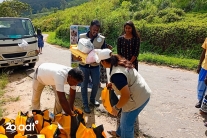 Relief workers distribute food and essential supplies to families affected by Cyclone Ditwah in a rural area of Sri Lanka, as churches and local volunteers continue recovery efforts weeks after widespread flooding and destruction.