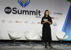Grace Jin Drexel, daughter of imprisoned Chinese pastor Ezra Jin, speaks at the sixth annual International Religious Freedom Summit in Washington, Monday, Feb. 2, 2026.