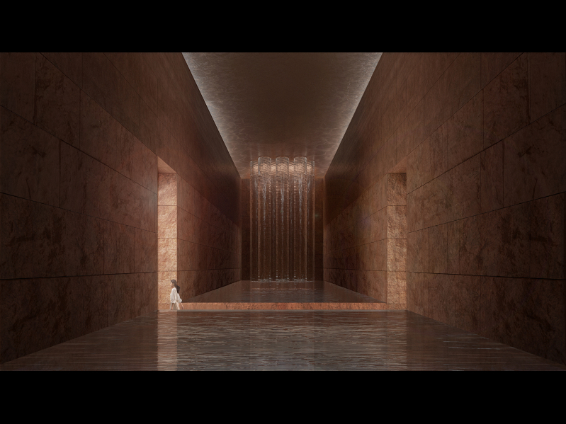 Architectural rendering of the proposed Museum of Jesus’ Baptism at Bethany Beyond the Jordan