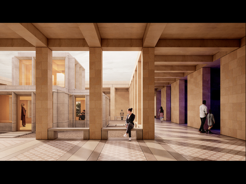 Architectural rendering of the proposed Museum of Jesus’ Baptism at Bethany Beyond the Jordan