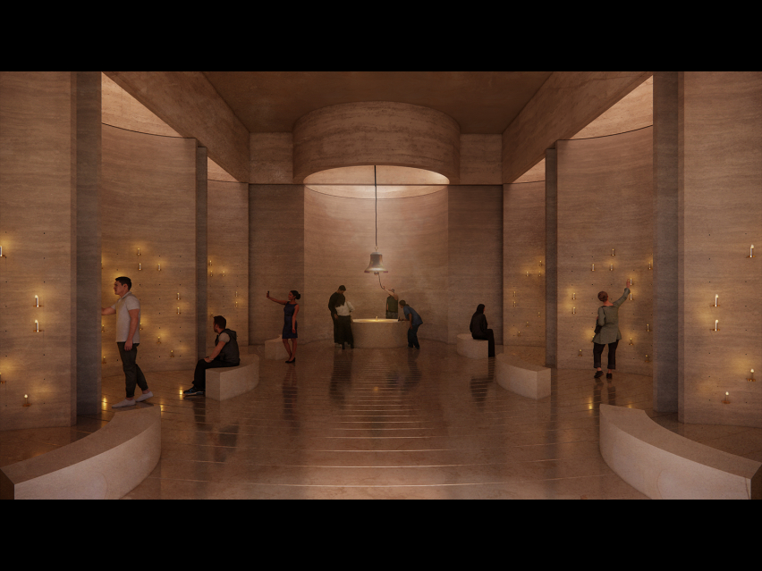 Architectural rendering of the proposed Museum of Jesus’ Baptism at Bethany Beyond the Jordan