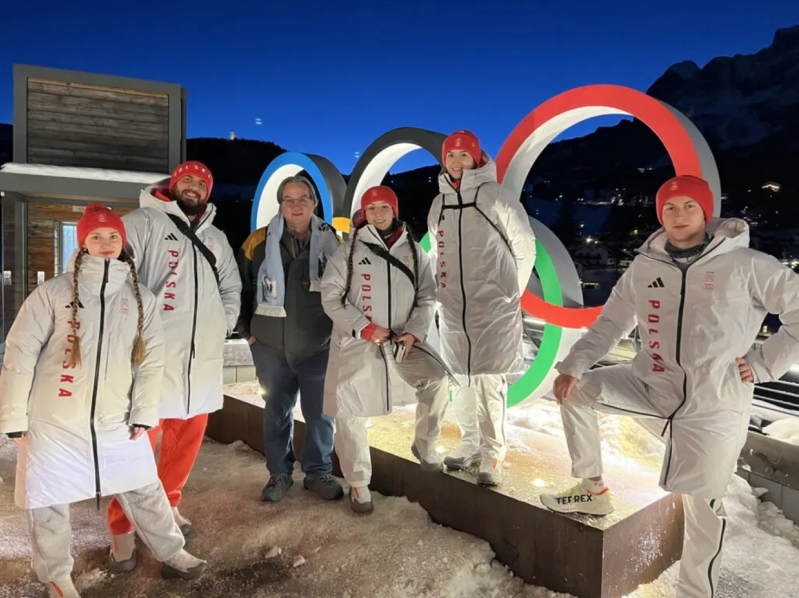 IMB missionary Charlie Worthy poses for a photo with members of the Polish luge team.
