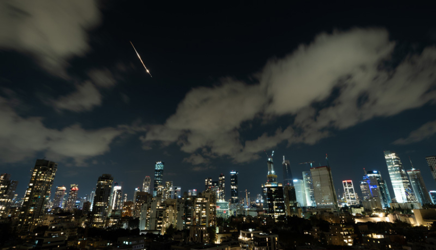 Missle over Tel Aviv