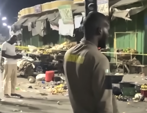 Site of terrorist blast on March 16, 2026 in Maiduguri, Nigeria.