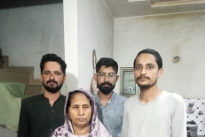 Naseem Bibi and her sons, deprived of their Christian identity in Pakistans national database despite court orders.