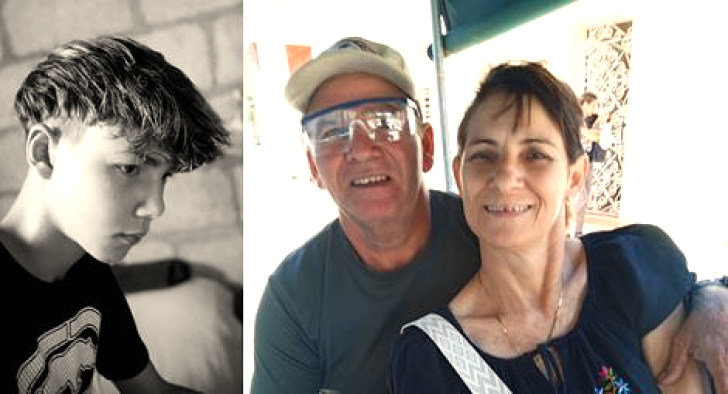 Jonathan Muir Burgos (L), 16-year-old son of Pastor Elier Muir Avila and wife Minervina Burgos Lopez in Cuba.