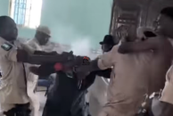 The pastor of an Assemblies of God congregation in Ughelli, Delta state, is seen amid a confrontation with uniformed individuals—alleged to be affiliated with Royal Rangers—in a video circulating on April 12, 2026, as authorities investigate the incident.