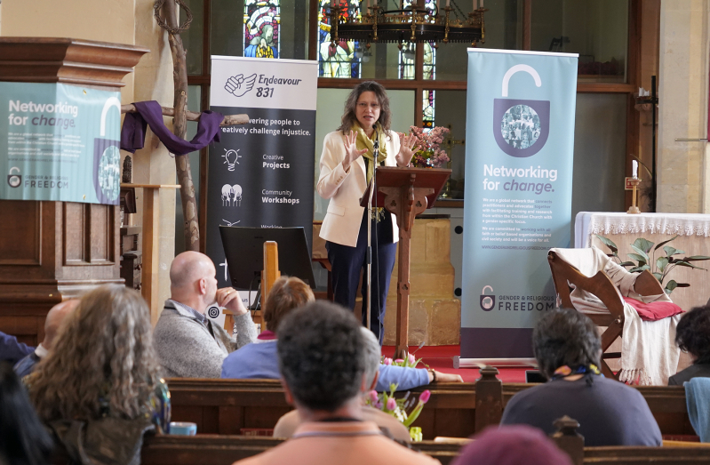 Helene Fisher addresses participants at the Marcham+10 consultation on April 17, as global advocates, researchers and faith leaders gathered to assess a decade of progress in confronting gender-specific religious persecution and to chart priorities for th