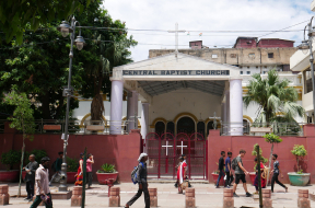 A view of Central Baptist Church in Delhi’s Chandni Chowk district.