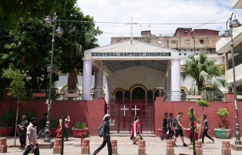 A view of Central Baptist Church in Delhi’s Chandni Chowk district.