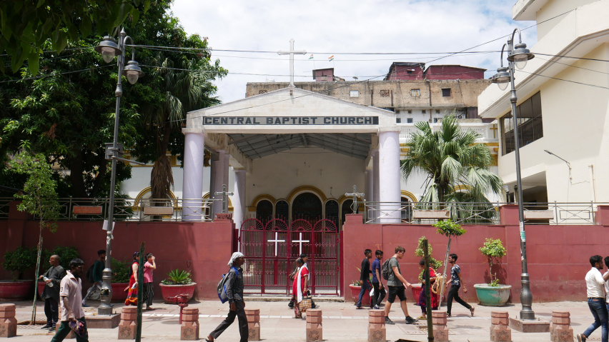 A view of Central Baptist Church in Delhi’s Chandni Chowk district.
