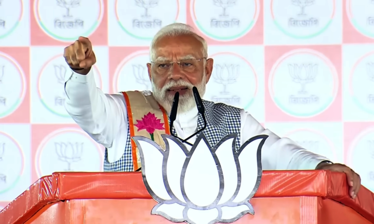 Prime Minister Narendra Modi’s speech during a Vijay Sankalp rally in Barrackpore, West Bengal, India on April 27, 2026.