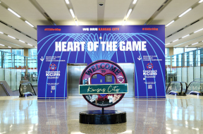 KANSAS CITY, MISSOURI - MAY 05: World Cup signage is displayed at the Kansas City airport ahead of the 2026 World Cup on May 05, 2026 in Kansas City, Missouri.