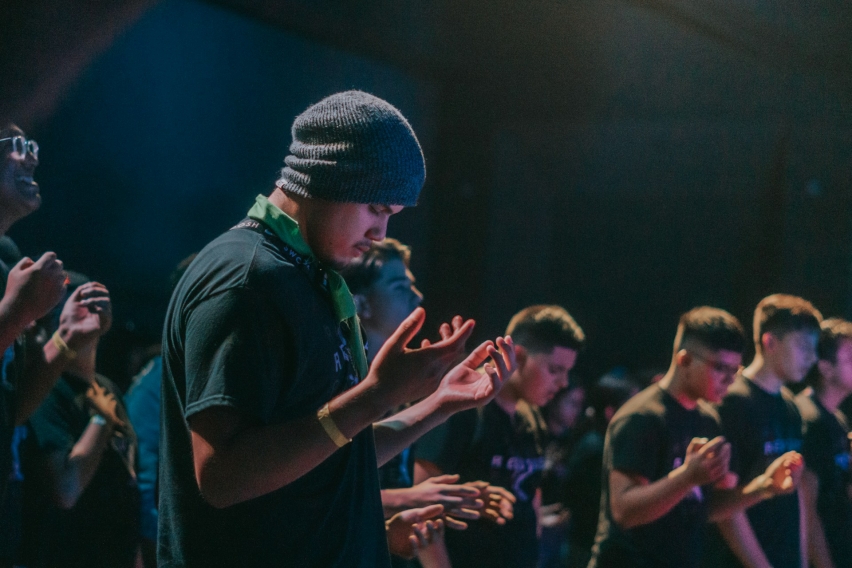 youth praising
