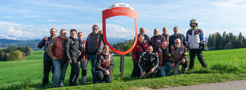 Members of the Christian motorcycle group Jesus Wings gather during a touring event in Switzerland this year. The ministry combines biker fellowship, worship services and community outreach activities, including motorcycle blessing events held across the
