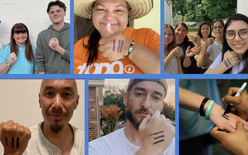 Believers are sharing photos of the Third of Us symbol — three lines representing the roughly one-third of the worlds population without access to the gospel — as part of social media awareness efforts for the International Day for the Unreached on Pente