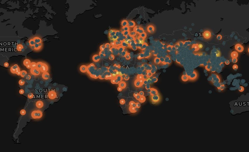 Each dot on the Light the Nations map represents a prayer offered for an unreached people group. The tool, available at prayermap.joshuaproject.net, was developed by the Joshua Project ahead of the International Day for the Unreached on Pentecost Sunday,