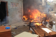 Belongings of Christians burned in Muslim rioting in Jaranwala, Pakistan on Aug. 16, 2023.