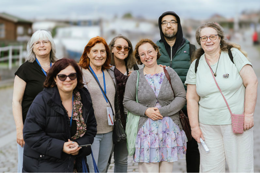 Participants explore the streets of Prague