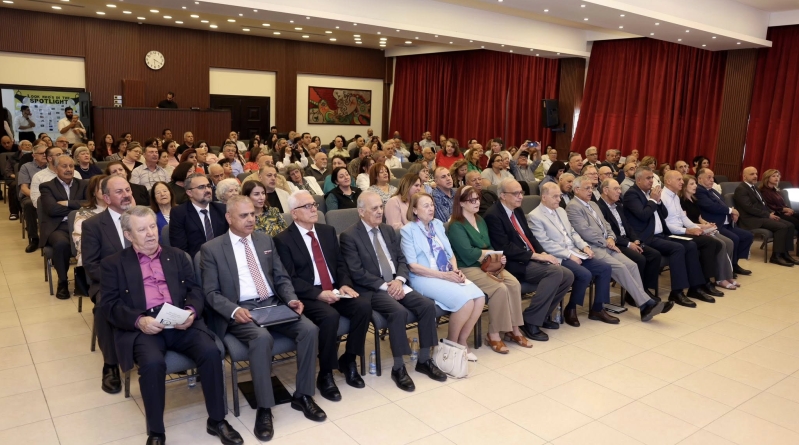 Church and faith community leaders gather at the Amman Baptist School in Amman, Jordan, on May 29 to mark a century of organized evangelical ministry in the country.