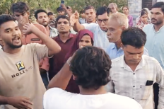 Hindu nationalists disrupt prayer service at grotto in Kalinjara village, Rajasthan, India.