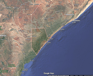Location of Lower Juba Region, Somalia.