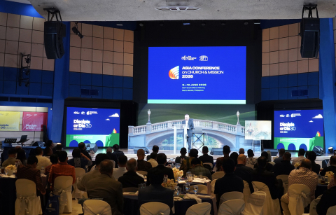 Delegates from 25 nations gather at GCF South Metro in Alabang, Metro Manila, for the opening session of the Asia Conference on Church & Mission 2026, June 9, 2026.