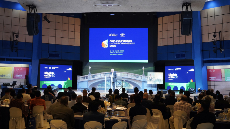 Delegates from 25 nations gather at GCF South Metro in Alabang, Metro Manila, for the opening session of the Asia Conference on Church & Mission 2026, June 9, 2026.