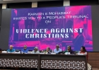 Panel members at hearing on anti-Christian hostilities on June 1, 2026 in New Delhi, India.