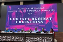 Panel members at hearing on anti-Christian hostilities on June 1, 2026 in New Delhi, India.