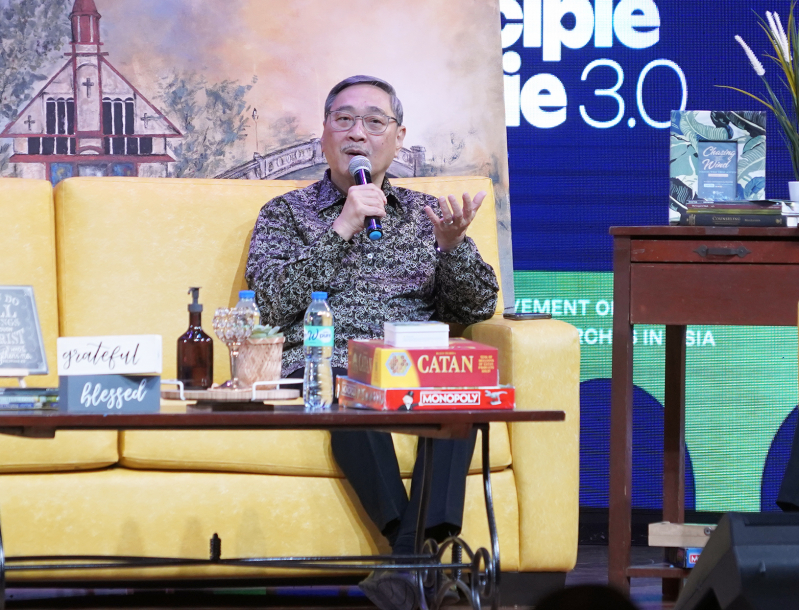 Rev. Edmund Chan, Founder of the Global Alliance of International Disciple Making Churches, addresses delegates during the morning panel at the Asia Conference on Church & Mission, June 11, 2026, at GCF South Metro in Alabang, Metro Manila.
