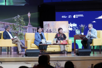 From left to right: Dr. P.C. Mathew, Emmaloisa Malibiran-Salumbides, Ps. Grace Hee and moderator Mark McClendon during the family and childrens discipleship panel at ACCM 2026 in Alabang, Metro Manila, Philippines, June 11, 2026.