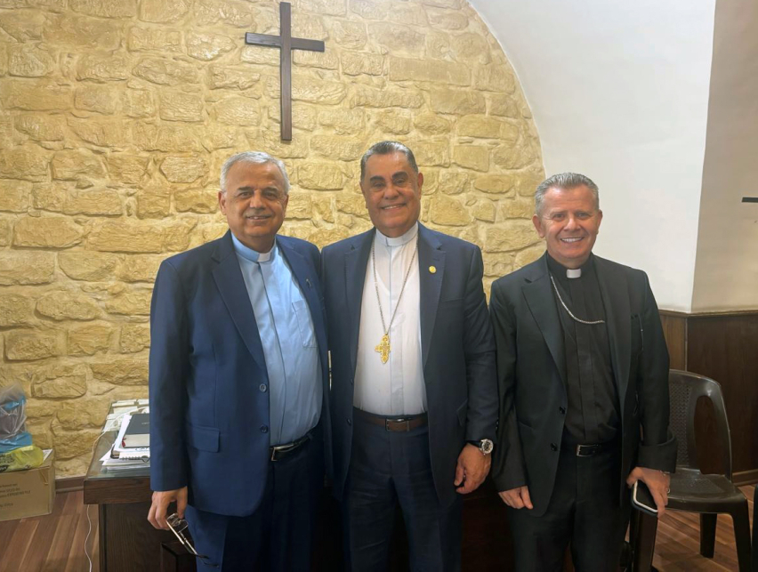 From right: Rev. Ibrahim Nusair of Aleppo, Rev. Boutros Zaour of Damascus, and Rev. Nabeeh Abbasi, President of the Jordanian Baptist Church and BWA Ambassador for the Middle East and North Africa.