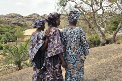 Abducted women in Nigeria who have now been released.