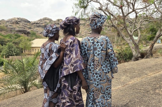 Abducted women in Nigeria who have now been released.