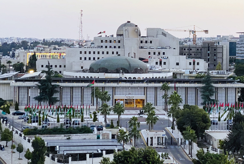 The Jordanian Parliament building in Amman.