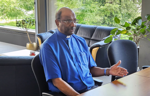 WCC General Secretary Rev. Prof. Dr Jerry Pillay during his exclusive interview with Christian Daily International at the Ecumenical Centre in Geneva.