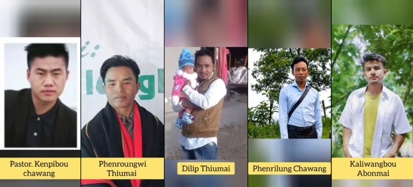 Five of the six Naga men abducted from Konsakhul village in Manipur, India, on May 13 and found dead nearly four weeks later. Two of the six were pastors. The sixth man is not pictured.