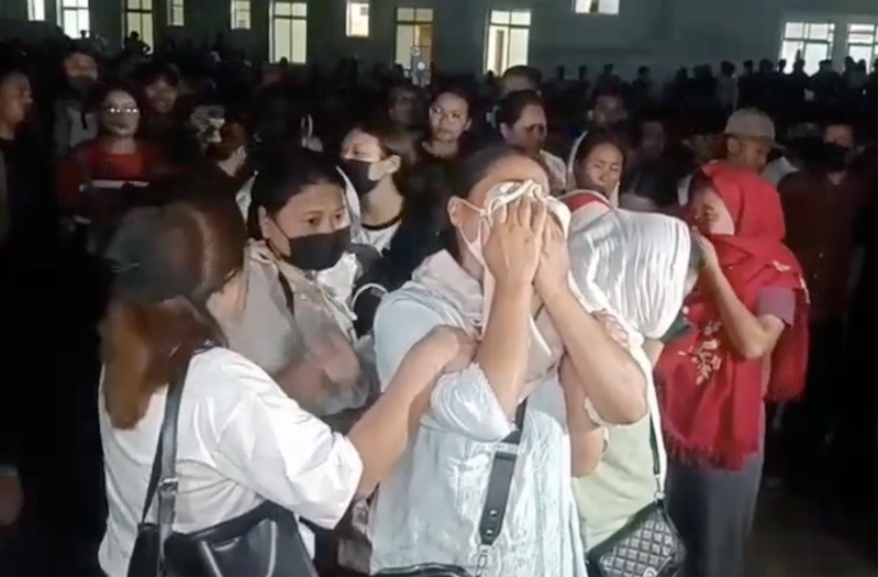 A video screenshot shows Naga mourners grieving the deaths of six men from Konsakhul village who were abducted and killed in Manipur, India.