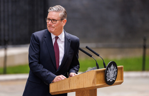 LONDON, ENGLAND - JUNE 22: Prime Minister Keir Starmer announces his resignation as UK Prime Minister and Leader of the Labour Party, outside No.10 Downing Street on June 22, 2026 in London, England.