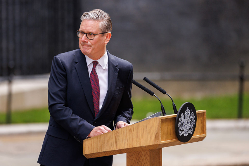 LONDON, ENGLAND - JUNE 22: Prime Minister Keir Starmer announces his resignation as UK Prime Minister and Leader of the Labour Party, outside No.10 Downing Street on June 22, 2026 in London, England.