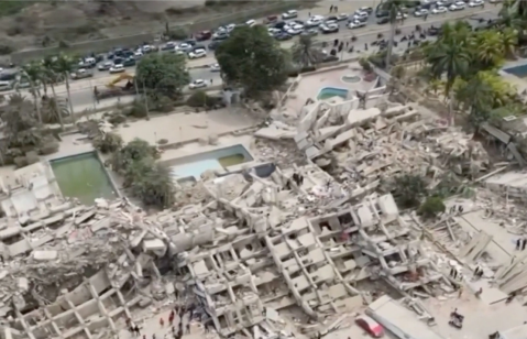 Images of the destruction