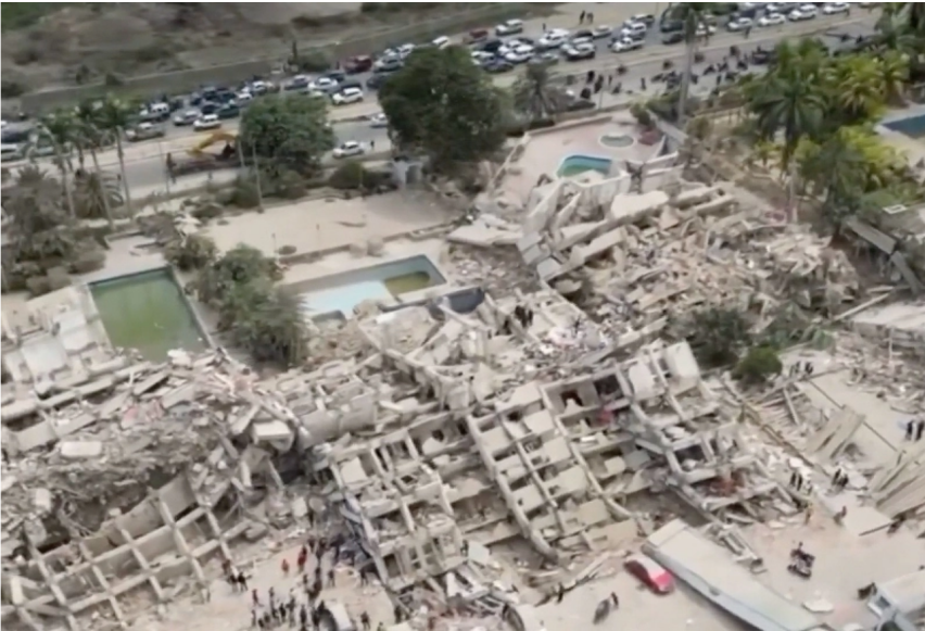 Images of the destruction