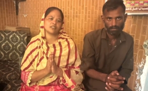 Nadeem Masih and wife Nadia Nadeem plead for recover of daughter Amber Nadeem.