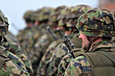 Members of the Swiss armed forces.